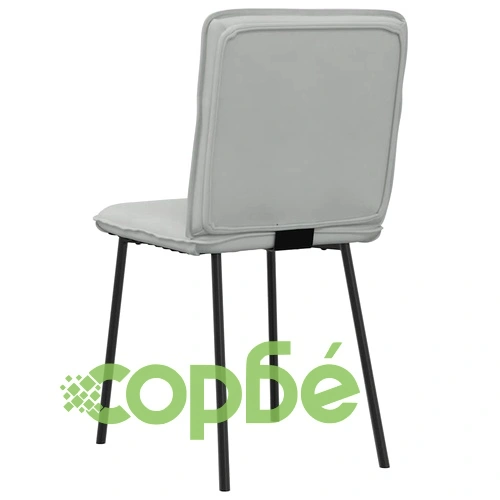 Трапезни столове, 4 бр, светлосиви, кадифе ➤ топ цена ➤ sorbe.bg