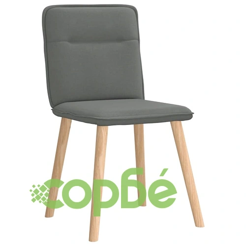 Трапезни столове, 4 бр, тъмносиви, текстил ➤ топ цена ➤ sorbe.bg