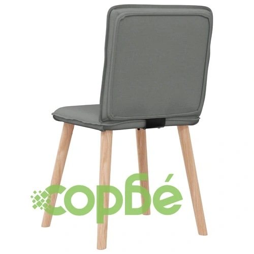 Трапезни столове, 4 бр, тъмносиви, текстил ➤ топ цена ➤ sorbe.bg