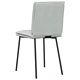 Трапезни столове, 4 бр, светлосиви, кадифе