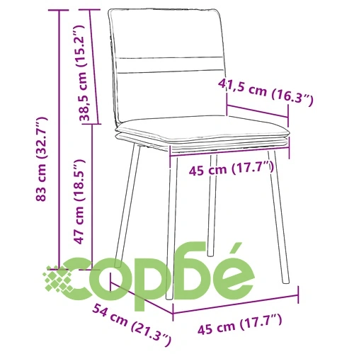 Трапезни столове, 4 бр, тъмносиви, кадифе ➤ топ цена ➤ sorbe.bg