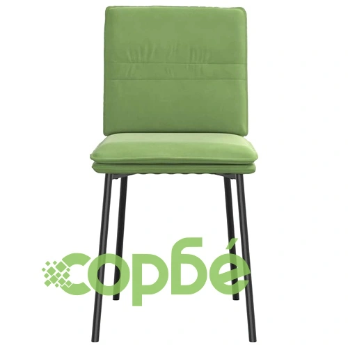 Трапезни столове, 4 бр, светлозелени, кадифе ➤ топ цена ➤ sorbe.bg