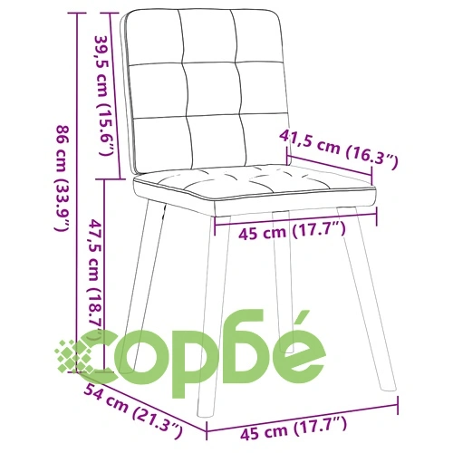 Трапезни столове, 6 бр, черни, текстил ➤ топ цена ➤ sorbe.bg