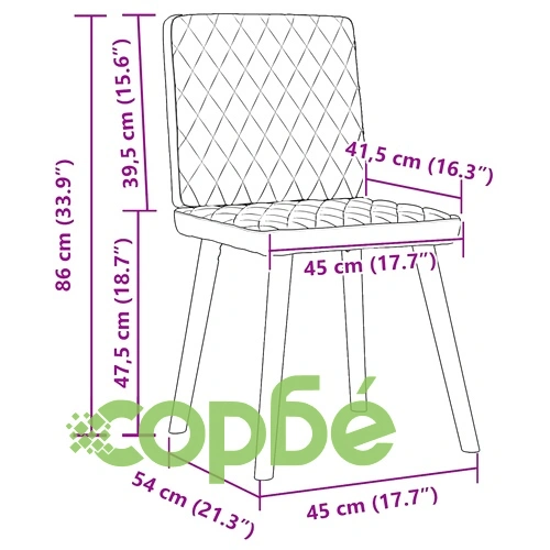 Трапезни столове, 6 бр, виненочервени, плат ➤ топ цена ➤ sorbe.bg