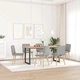 Трапезни столове, 6 бр, облачно сиви, текстил