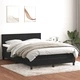Боксспринг легло с матрак, черно, 160x220 см, кадифе