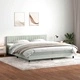 Боксспринг легло с матрак, светлосиво, 180x220 см, кадифе