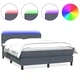 Боксспринг легло с матрак, тъмносиво, 160x210 см, кадифе