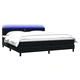 Боксспринг легло с матрак, черно, 180x210 cm, кадифе