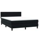 Боксспринг легло с матрак, черно, 160x210 см, кадифе