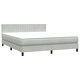 Боксспринг легло с матрак, светлосиво, 180x220 см, кадифе