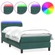 Box Spring легло с матрак Тъмнозелено 80x210 cm Кадифе