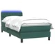 Box Spring легло с матрак Тъмнозелено 80x210 cm Кадифе