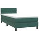 Box Spring легло с матрак Тъмнозелено 80x210 cm Кадифе