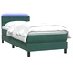 Box Spring легло с матрак Тъмнозелено 80x210 cm Кадифе