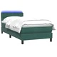 Box Spring легло с матрак Тъмнозелено 90x220 cm Кадифе