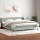 Box Spring легло с матраци Светло сиво 180x210 cm кадифе