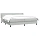 Box Spring легло с матраци Светло сиво 180x210 cm кадифе