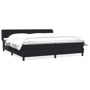 Box Spring легло с матраци Black 180x210 cm Velvet