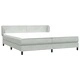 Box Spring легло с матраци Светло сиво 200x210 cm кадифе