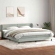 Box Spring легло с матраци Светло сиво 200x210 cm кадифе