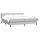 Box Spring легло с матраци Светло сиво 200x210 cm кадифе