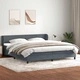 Box Spring легло с матраци Тъмно сиво 200x210 cm Кадифе