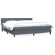 Box Spring легло с матраци Тъмно сиво 200x210 cm Кадифе
