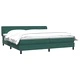 Box Spring легло с матраци Тъмно зелено 200x210 cm кадифе