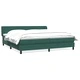 Box Spring легло с матраци Тъмно зелено 200x210 cm кадифе
