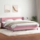 Box Spring легло с матраци розово 200x210 cm кадифе