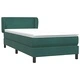 Box Spring легло с матрак Тъмнозелено 90x220 cm Кадифе