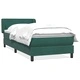 Box Spring легло с матрак Тъмнозелено 90x220 cm Кадифе