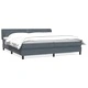 Box Spring легло с матраци Тъмно сиво 180x210 cm кадифе