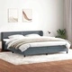 Box Spring легло с матраци Тъмно сиво 180x210 cm кадифе