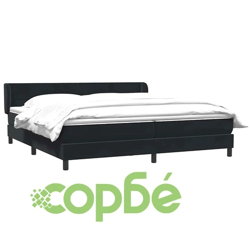 Box Spring легло с матраци Black 180x210 cm Velvet ➤ топ цена ➤ sorbe.bg