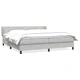 Box Spring легло с матраци Светло сиво 200x210 cm кадифе
