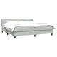 Box Spring легло с матраци Светло сиво 200x210 cm кадифе