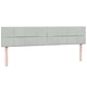 Box Spring легло с матраци Светло сиво 200x210 cm кадифе