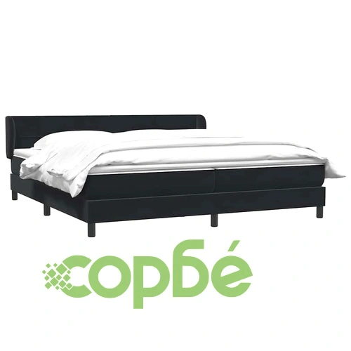Box Spring легло с матраци Черно 200x210 cm Кадифе ➤ топ цена ➤ sorbe.bg