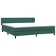 Box Spring легло с матраци Тъмно зелено 200x210 cm кадифе