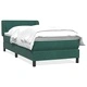 Box Spring легло с матрак Тъмнозелено 90x220 cm Кадифе