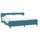 Box Spring легло с матраци Тъмно синьо 180x210 cm кадифе
