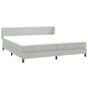 Box Spring легло с матраци Светло сиво 200x210 cm кадифе