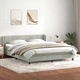 Box Spring легло с матраци Светло сиво 200x210 cm кадифе