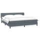 Box Spring легло с матраци Тъмно сиво 200x210 cm Кадифе