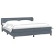 Box Spring легло с матраци Тъмно сиво 200x210 cm Кадифе