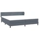 Box Spring легло с матраци Тъмно сиво 200x210 cm Кадифе