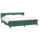 Box Spring легло с матраци Тъмно зелено 200x210 cm кадифе