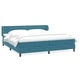 Box Spring легло с матраци Тъмно синьо 200x210 cm кадифе
